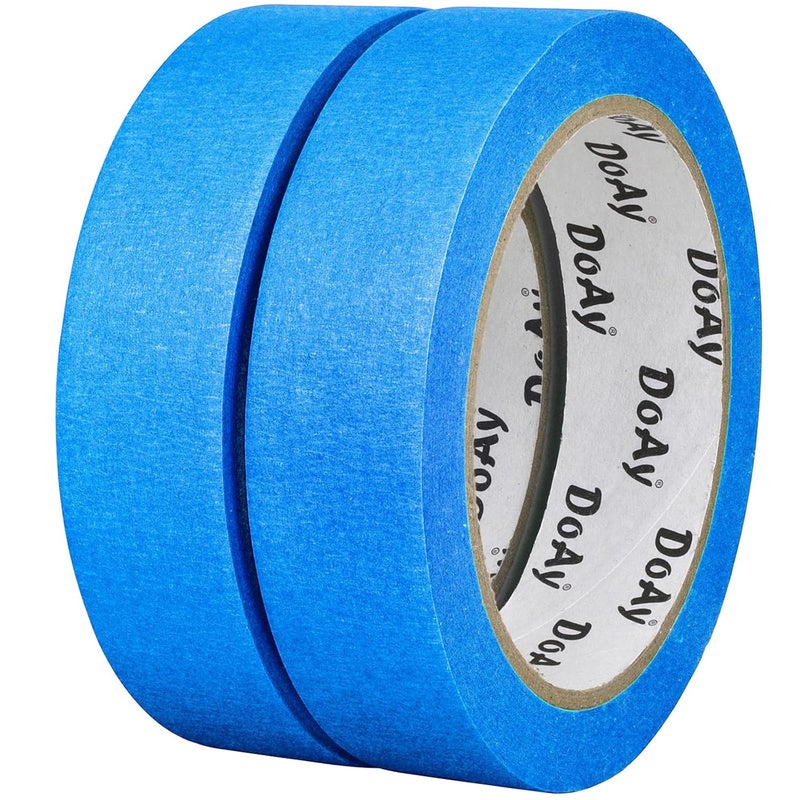 DOAY 2 Pack Blue Painters Tape - Masking Tape 1 Inch Wide - Multi-Surface, Smart Adhesion, Indoor & Outdoor - 180FT Total - Paint Tape for DIY, Labeling, Art, Car, General Purpose (#3910) - Image 1